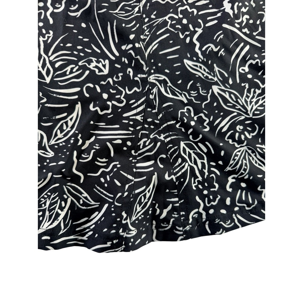 Charles Paige Black White Floral Adjustable Casual Mini Skirt S/M - Picture 7 of 9
